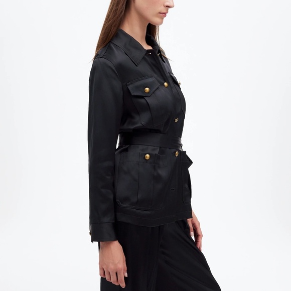 Madewell Double-Faced Satin Safari Jacket Size XXS - Picture 4 of 13